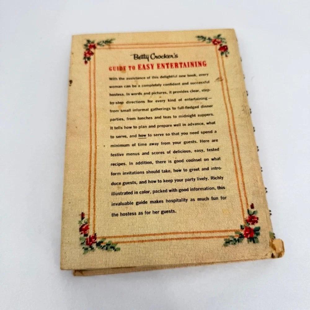 Betty Crocker Guide to Easy Entertaining 1959 1st‎ Edition 1st Printing Cookbook